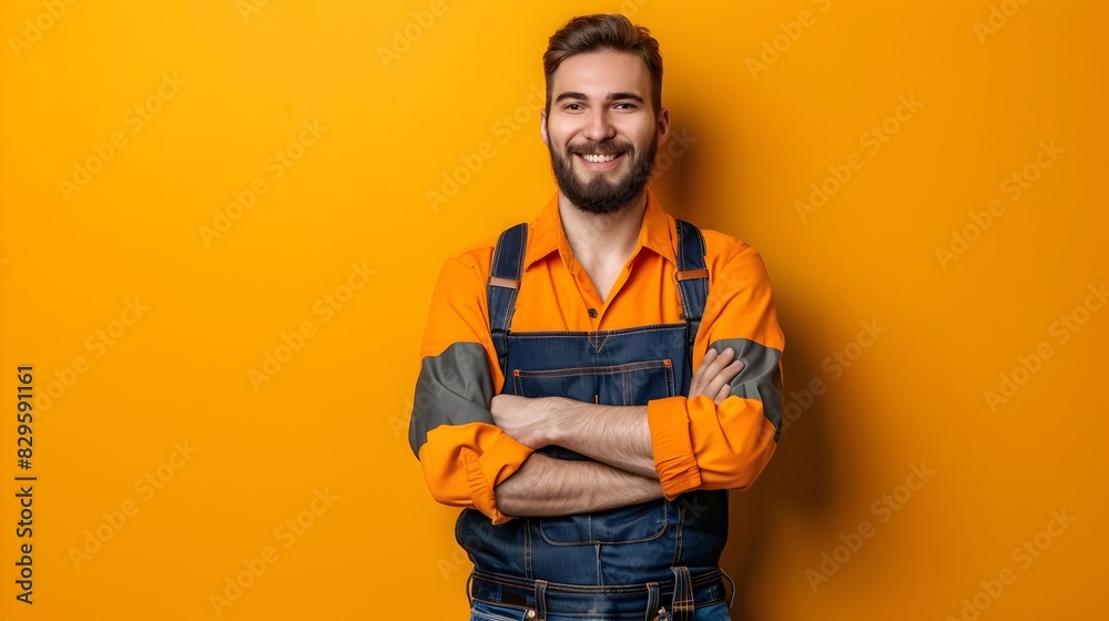 Skilled Young Director of Maintenance Symbol of Industrial Diligence and Satisfaction Skilled Young Director of Maintenance Symbol of Industrial Diligence and Satisfaction