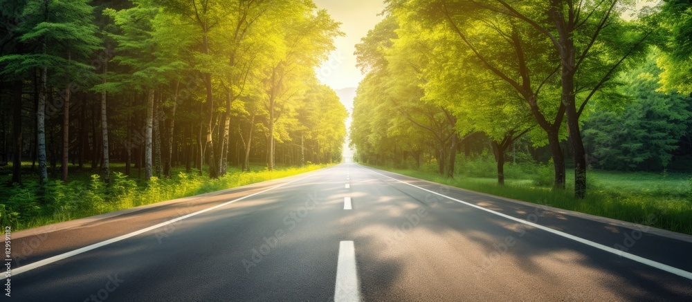 Obraz premium Nature travel road with beautiful scenery and copy space image opportunities