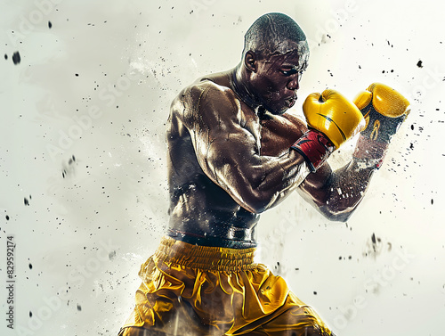 Illustration of an athlete in dynamic motion