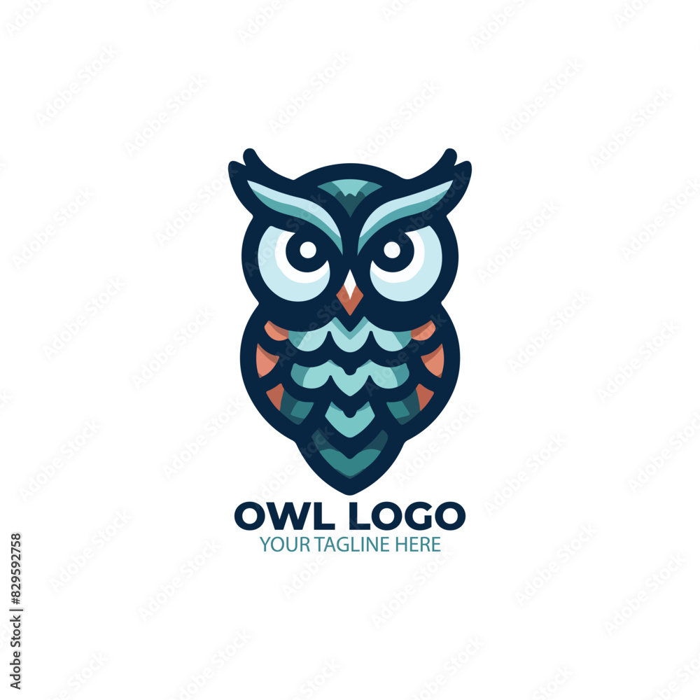 Fototapeta premium Awesome Owl Mascot Logo Design