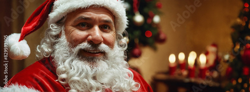 happy Santa claus elderly o...