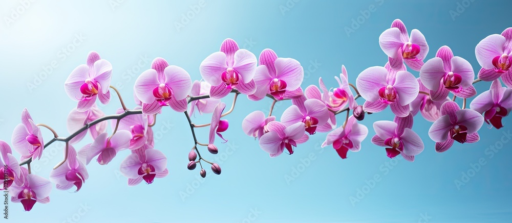 Vibrant and stunning orchids in a copy space image Vibrant and stunning orchids in a copy space image