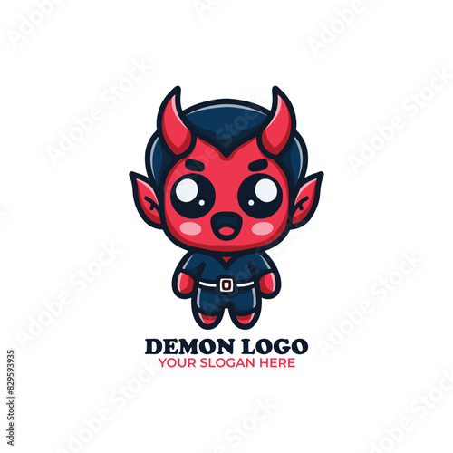 Cute Little Demon Logo Design