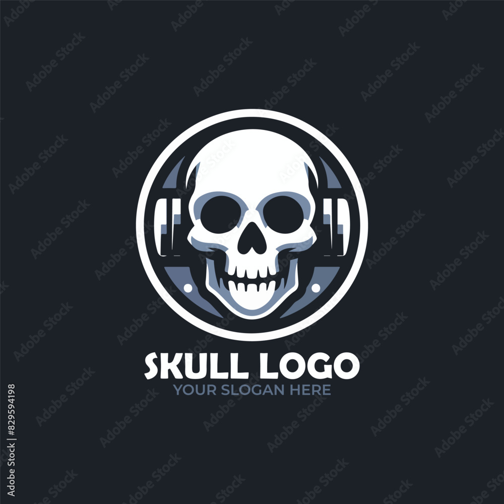 Simple Skull Logo Vector Design
