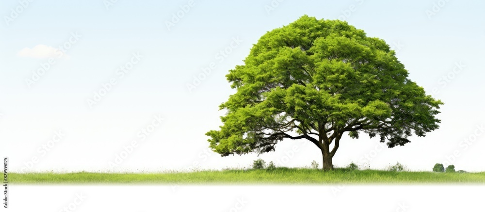 Fototapeta premium Tree standing alone with copy space image on a white background