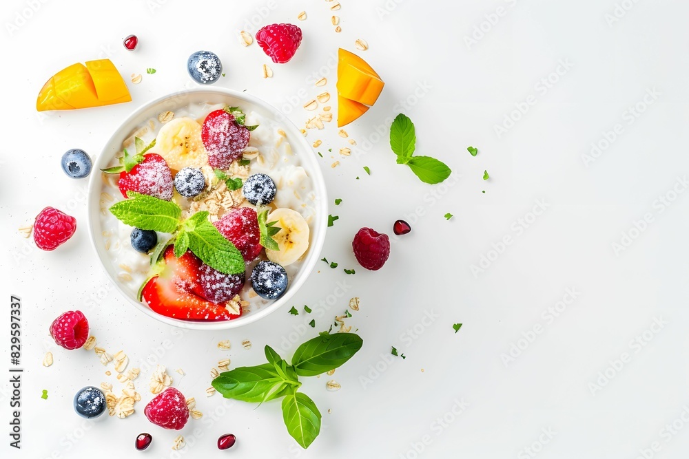 Overnight Oatmeal with fruits Overnight Oatmeal with fruits