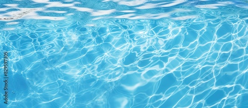 Textured pool water background with copy space image