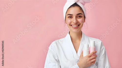 Young Skin Care Specialist Expertly Caring for Radiant Skin with Professional Tools
