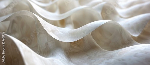 Ethereal Fabric Folds: Soft White Curves in a Dreamy Abstract Textured Visual