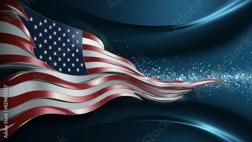 USA 4th of july background, banner, Happy independence day usa, Generative ai photo