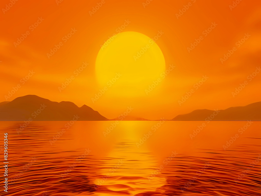 Fototapeta premium sunset over the sea
