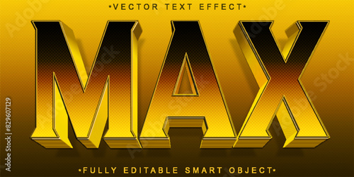 Orange Dark Max Heroes Vector Fully Editable Smart Object Text Effect