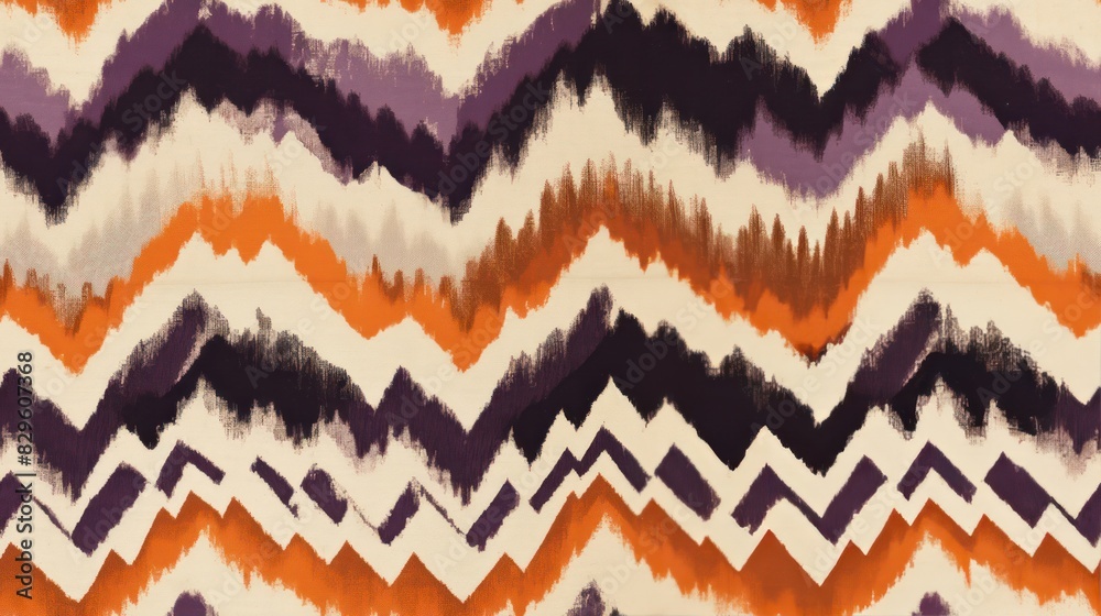 ivory orange paint and zigzag seamless pattern fabric ivory orange paint and zigzag seamless pattern fabric