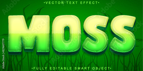 Green Cartoon Undersea Moss Vector Fully Editable Smart Object Text Effect