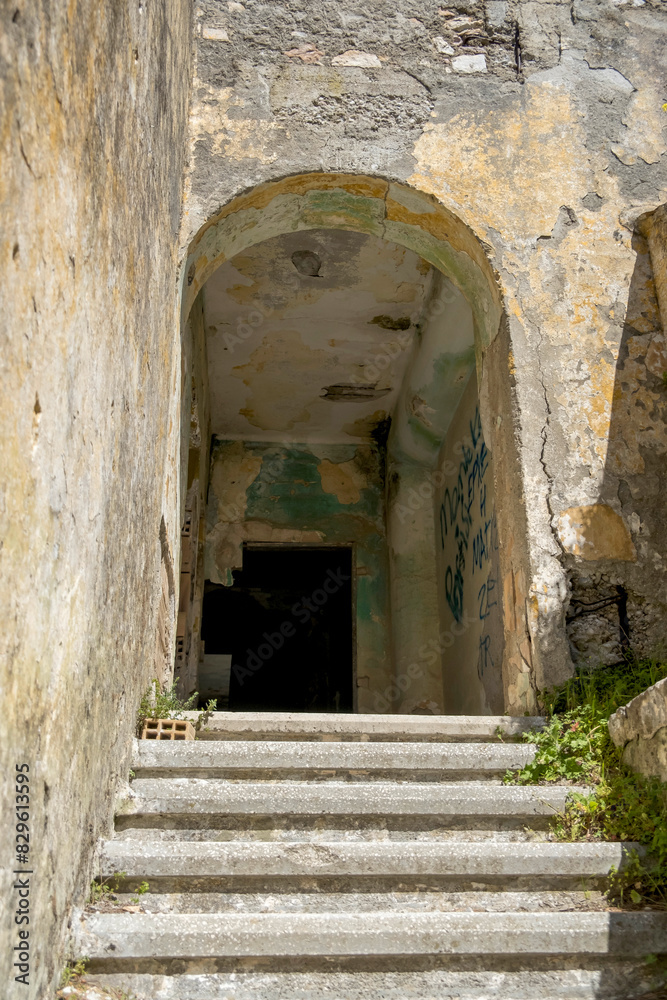 Ruinen in der Geisterstadt Eleousa, Lost Place, Rhodos