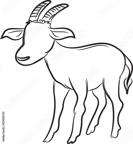 Illustration of goat icon  vector of sacrificial animals