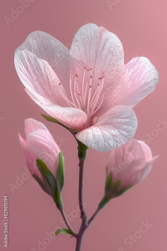 Pink Flower on Pink Background