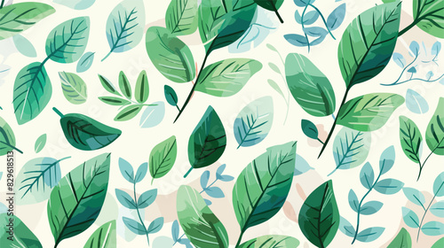 Cute seamless texture with perfect natural leaves.