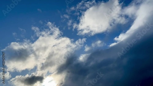 初夏の青空と雲　タイムラプス