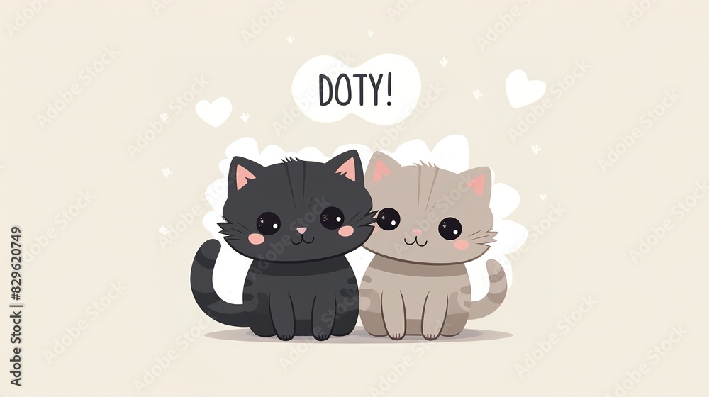 Fototapeta premium Super-healing kittens with a lively and loving family.AI generated.