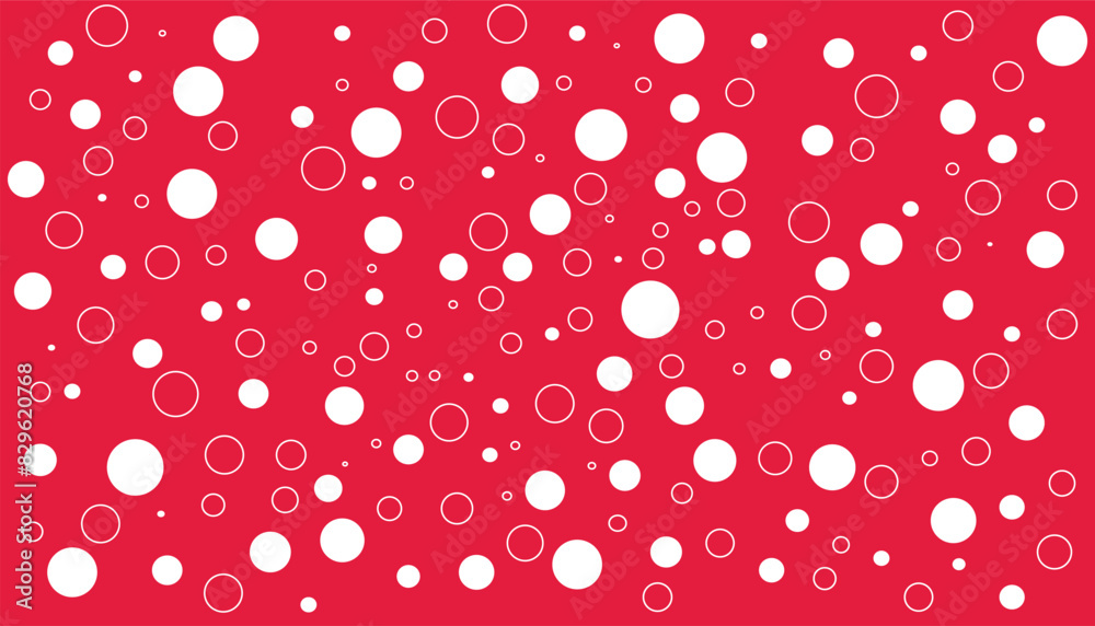 Vector seamless white spots on red bachground, white circle, Glitter abstract illustration with blurred drops Vector seamless white spots on red bachground, white circle, Glitter abstract illustration with blurred drops