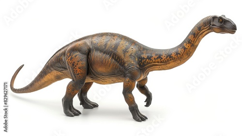 Majestic Diplodocus Dinosaur in Tranquil Pose on White Background