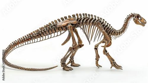 Majestic Diplodocus Dinosaur with Detailed Features on White Background © PUKPIK