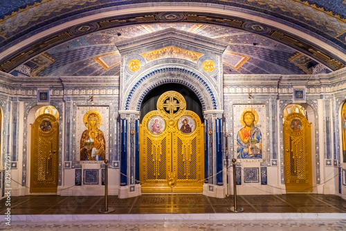 March 23, 2024. Russia. Moscow oblast. The Lower Temple of the Main Temple of the Armed Forces of the Russian Federation.