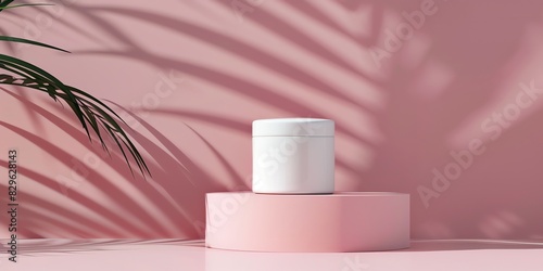 cosmetology, face care product, minimalism, photo of stock, place of the text pink color, mockup template