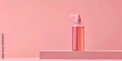 cosmetology, face care product, minimalism, photo of stock, place of the text pink color, mockup template
