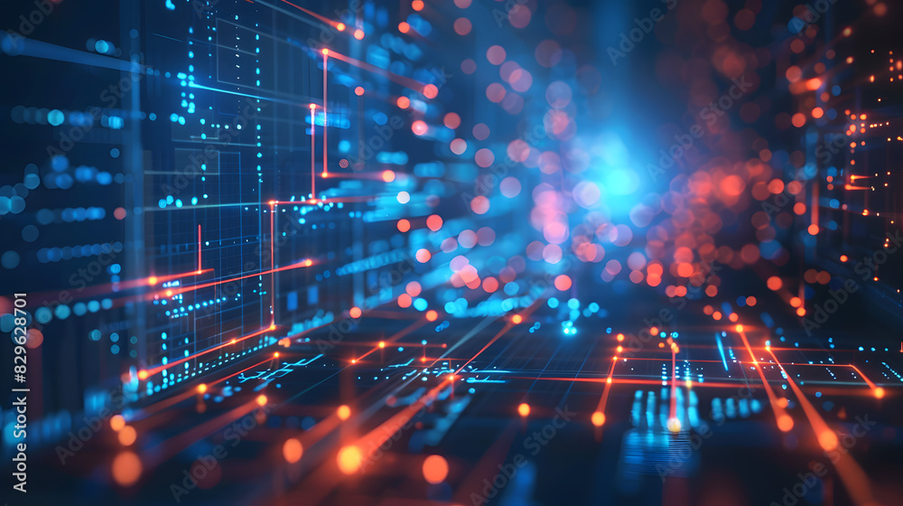 Abstract data & technology background Abstract data & technology background