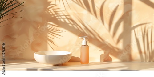 cosmetology, face care product, minimalism, photo of stock, place of the text