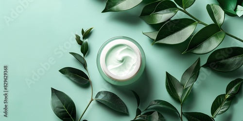 cosmetology, face care product, minimalism, photo of stock, place of the text, blue color, mockup