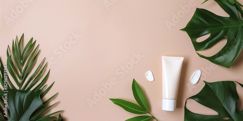 cosmetology, face care product, minimalism, photo of stock, place of the text