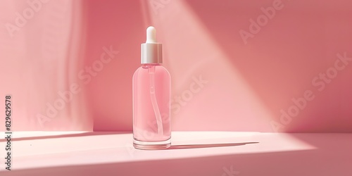 cosmetology, face care product, minimalism, photo of stock, place of the text pink color, mockup template