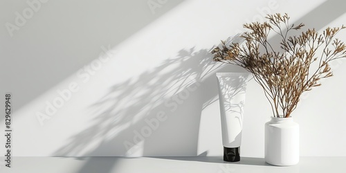 cosmetology, face care product, minimalism, photo of stock, place of the text