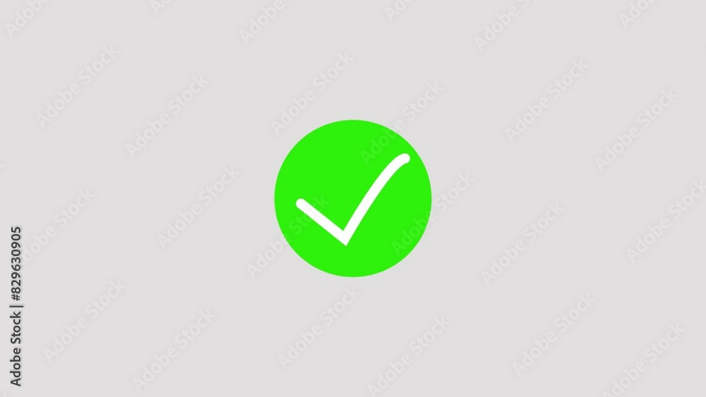 Check mark icon animation. 4k Motion Graphics Animation video. Sign on Isolated Background . Check mark icon animation. 4k Motion Graphics Animation video. Sign on Isolated Background .