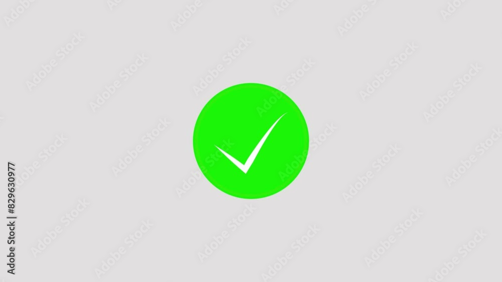 Check mark icon animation. 4k Motion Graphics Animation video. Sign on Isolated Background . Check mark icon animation. 4k Motion Graphics Animation video. Sign on Isolated Background .