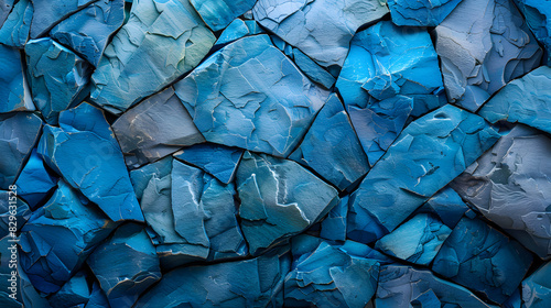 stone texture background blue. Generative AI. © tfk