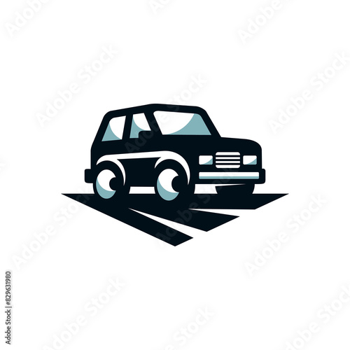 car logo with SUV type and modern design vector concept