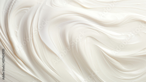 Streaks of creamy cosmetic on white background