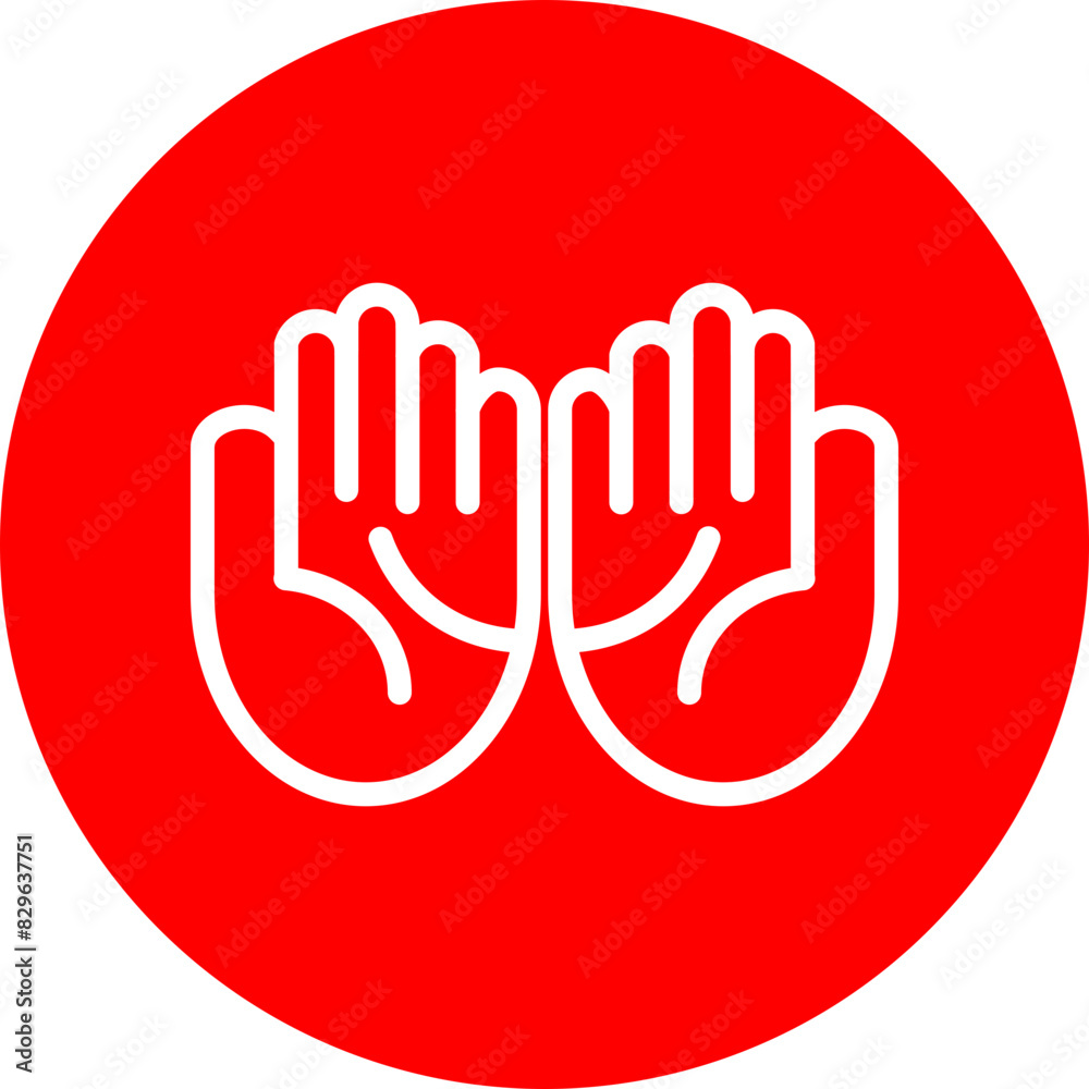 dua Line White Circle Red Icon Design dua Line White Circle Red Icon Design