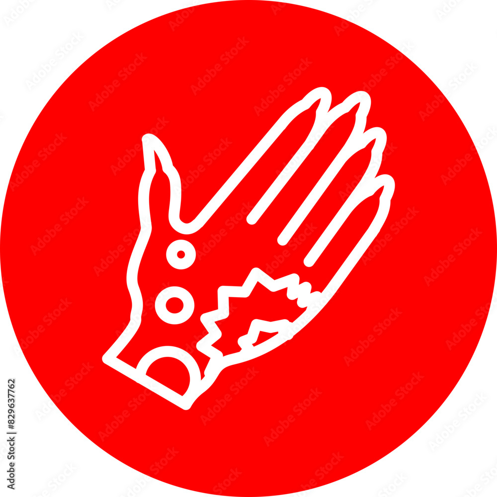 Fototapeta premium henna designs Line White Circle Red Icon Design