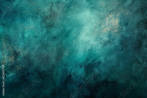 Blue-Green gradient background grainy noise texture. Beautiful simple AI generated image in 4K, unique. photo