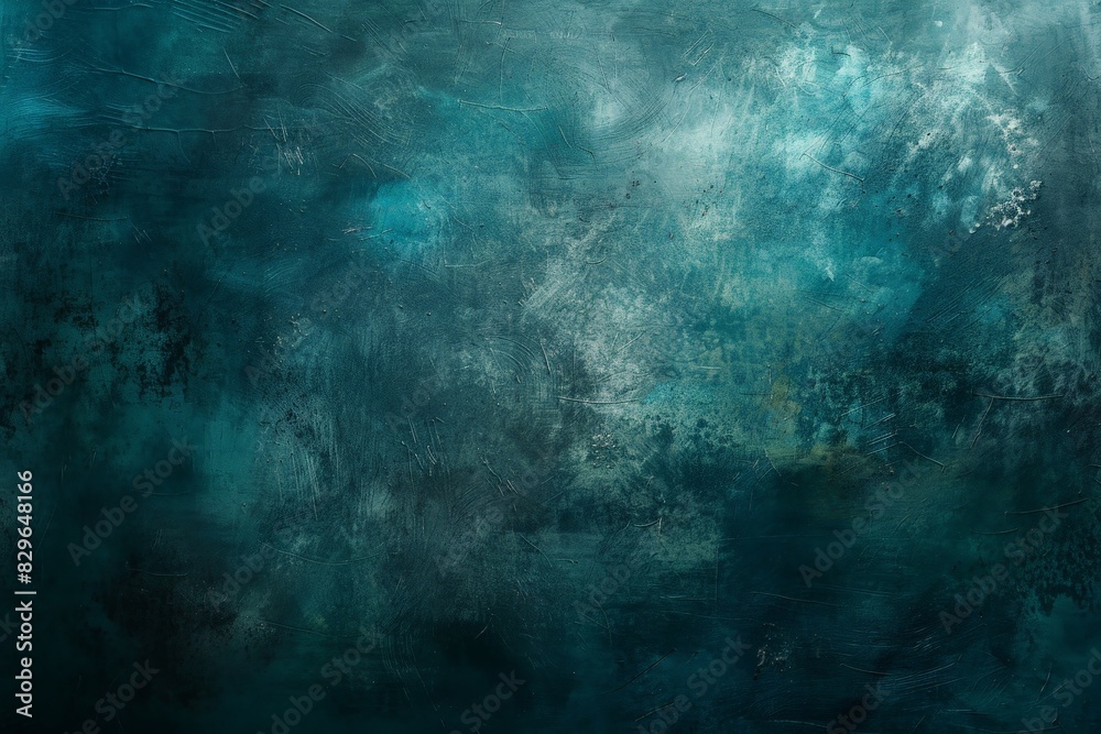 Fototapeta premium Indigo-Teal gradient background grainy noise texture. Beautiful simple AI generated image in 4K, unique.