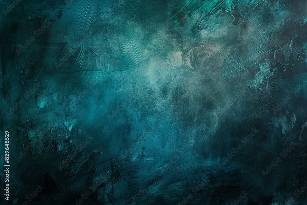 Obraz premium Indigo-Teal gradient background grainy noise texture. Beautiful simple AI generated image in 4K, unique.