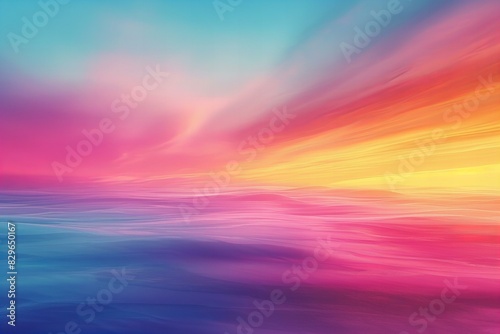 Illustration of  colorful abstract sky or landscape view, high quality, high resolution photo