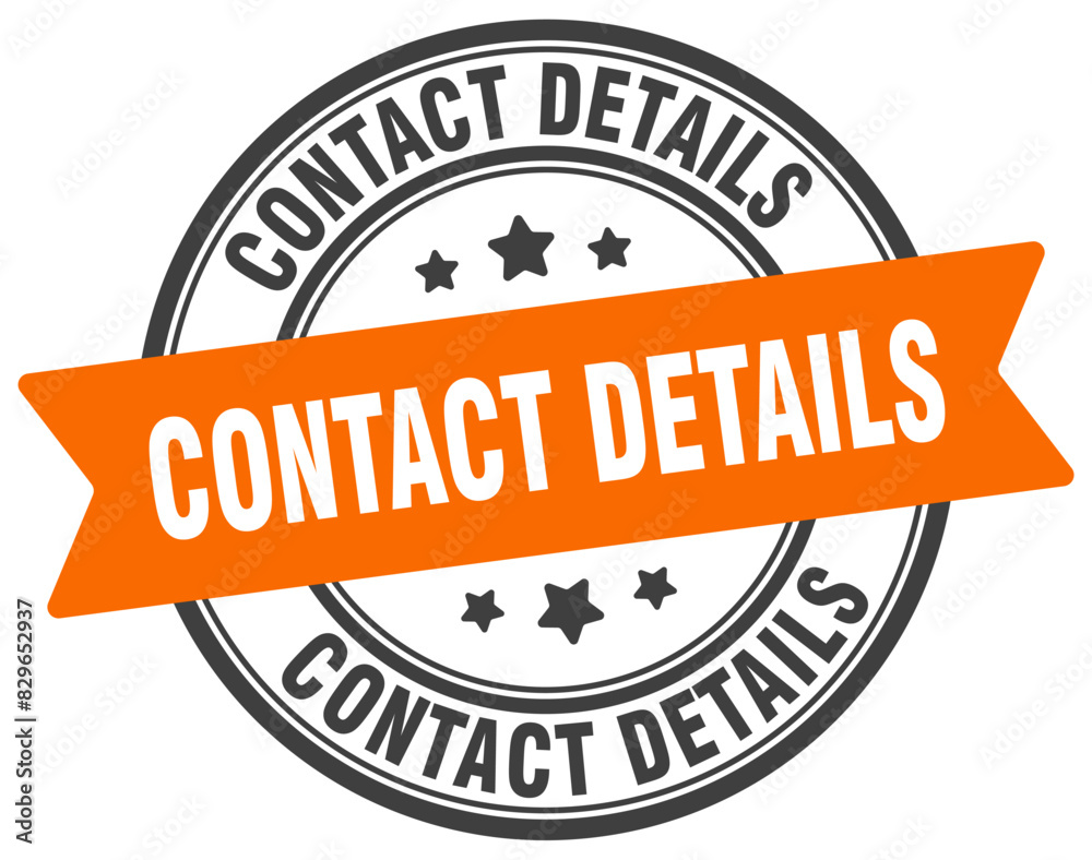 contact details stamp. contact details label on transparent background. round sign contact details stamp. contact details label on transparent background. round sign