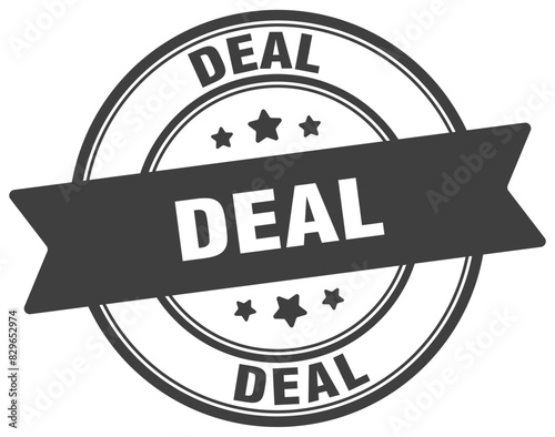deal stamp. deal label on transparent background. round sign