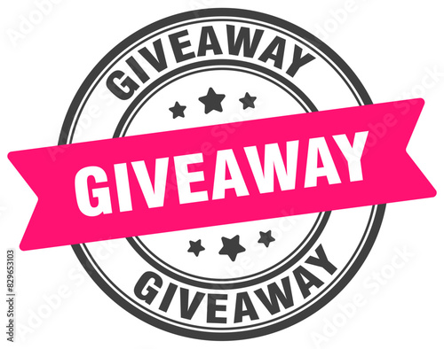 giveaway stamp. giveaway label on transparent background. round sign